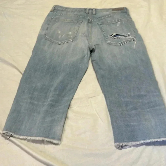 Agolde Dakota Relaxed Skater Short Jeans Denim Distressed Size 28 - Picture 7 of 9